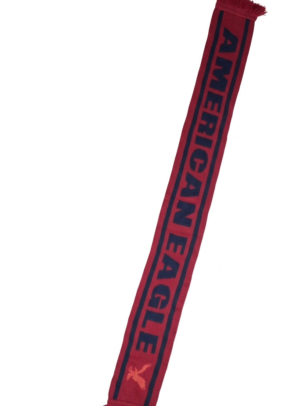 American Eagle Outfitters Red and Navy Knit Logo Scarf